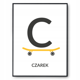 Obráz do detskej izby - Prispôsobenie plagátu na skateboard 40x50
