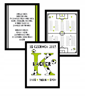 Obráz do detskej izby - Plagáty futbalové futbalové modlitba 33x44