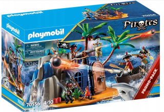 Stavebnica - PLAYMOBIL 70556 Piráti Fortress Pirate Treasury Łódź