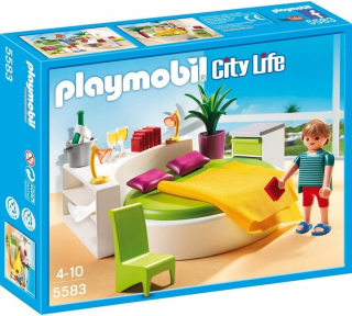 Stavebnica - Playmobil City Life 5583 Round Spálňa Spálňa