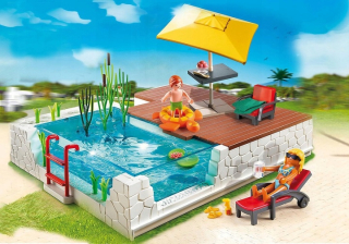 Stavebnica - Playmobil City Life Terasa s bazénom 5575