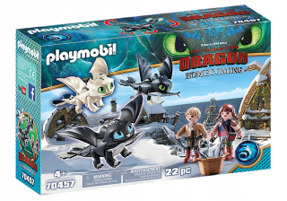 Stavebnica - Playmobil Dragons 70457 Viking Deti s drakmi