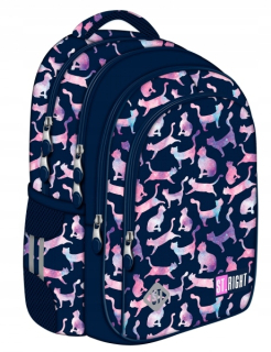 Školský batoh - 4 -Chamber Backpack St.right BP58 - Kozmické mačky