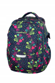 Školský batoh - Coolpack Lime Hearts B02010 Batoh+prsteň kľúča emodži