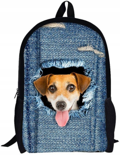 Školská taška, batoh - Backpack Molecole Dog 3D Škola Pre-School