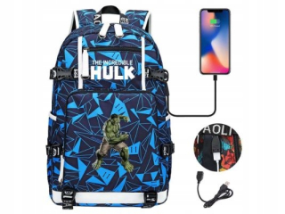 Školská taška, batoh - Veľký USB Marvel Hulk batoh