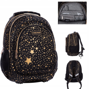 Školský batoh - Hlavu zlatý efekt Midnight Sky School Batoh
