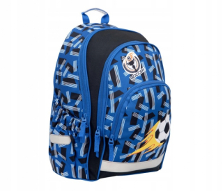 Školský batoh - Hama Blue Soccer 3 Chamber School Batoh