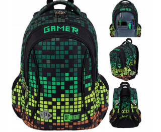 Školský batoh - Raná školská batoh St. Right BP-26 Pixel Gamer