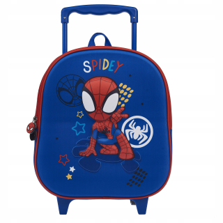 Batoh na kolieskach 3D SPIDERMAN modrý 33 cm