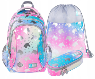 Školský batoh - Ombre Unicorn Unicorn Backpack St. Majewski Set