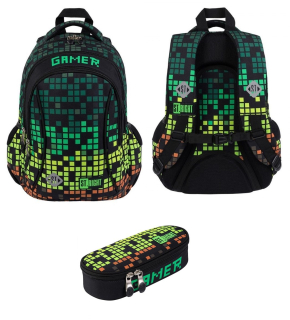 Školský batoh - Cencil Case Batoh St.right BP26 Pixel Gamer