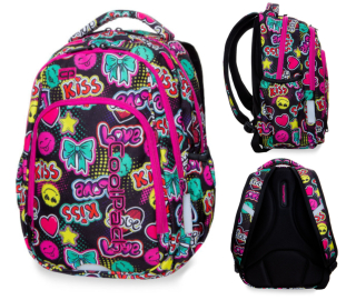 Školská taška, batoh - Školský batoh 2 komory triedy 1-4. Emotikony CoolPack