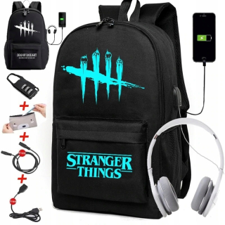 Školská taška, batoh - Školský batoh bezpečný USB Stranger Bag