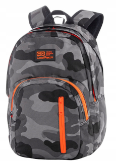 Školský batoh - Coolpack Discovery Camo Orange Neon School Batoh