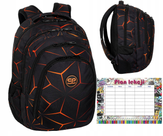 Coolpack School Backpack Black Orange +plán