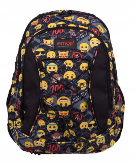 Školský batoh - Emoji School Backpack čierny v tvári emotikony bp32