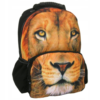 Školská taška, batoh - FullPrint School Backpack Lion s levom
