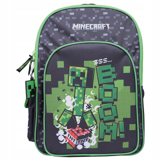 Minecraft School Backpack Black 2 Chambers 43 cm
