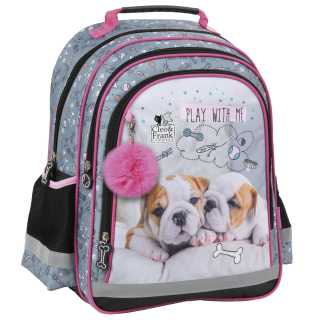 Školský batoh - Školský batohový pes Pink Dog Cleo a Frank