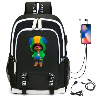 Školská taška, batoh - Brawl Leon USB školský batoh