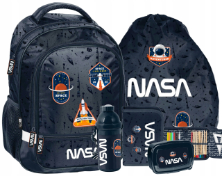 Školský batoh - Čierna škola batoh pre chlapca NASA set