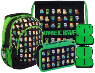 Školský batoh - Batoh pre mládež pre chlapca Minecraft