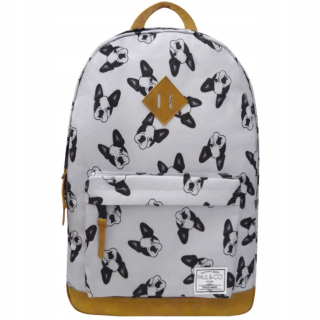 Školská taška, batoh - Školský batoh Youth Grey Bulldog psov