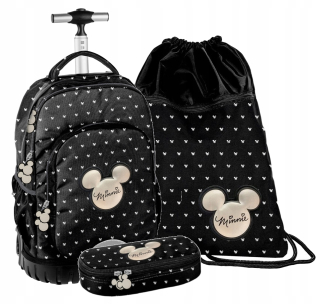 Školský batoh na kolesá myši Minnie set