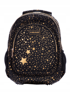 Školský batoh - Tri -Chamber School Backpack Golden Head Stars