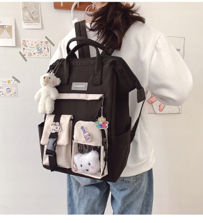 Školský batoh - Multi -Chamber School Backpack Bear Innamark Black