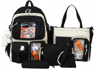 Bergens Black Multi -Chamber School Batoh