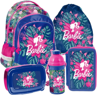 Školská taška - batoh, set, zostava - Školský batoh set pre dieťa dievča Barbie