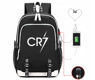 Školská taška, batoh - Batoh Tornister CR7 Ronaldo Juventus s USB portom