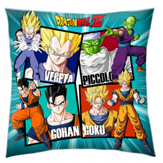 Detský dekoračný vankúš - Dragon Ball Manga Son Goku Vegeta 40x40 vankúš