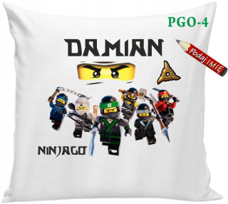 Detský vankúš - Vankúš LEGO Ninjago s menom mena dieťaťa