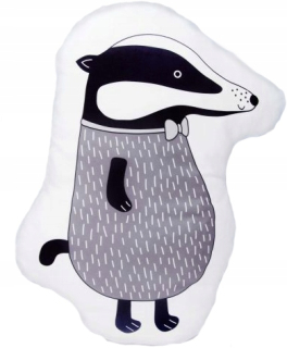Detský dekoračný vankúš - Borsuk maskot vankúš