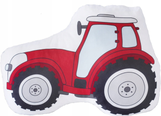 Detský dekoračný vankúš - Maskot vankúš Red Tractor pre deti