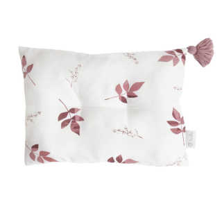 Detský dekoračný vankúš - Bambusový vankúš -Dirty Pink Listy 25x35cm Bollo