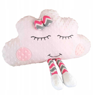 Detský dekoračný vankúš - Minky Cloud vankúš s nohami pre dievča