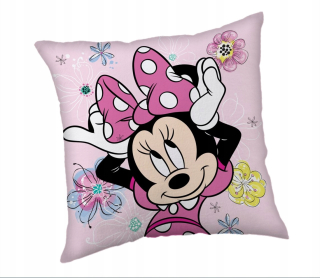 Detský dekoračný vankúš - Dekoratívny vankúš 35x35 Minnie Pink Bow 02 Myš
