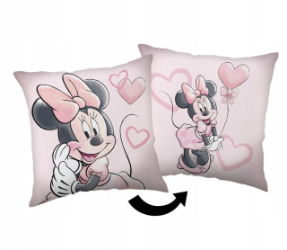 Detský dekoračný vankúš - Dekoratívny vankúš 35x35 Minnie Pink Heart 02 My