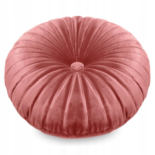 Detský dekoračný vankúš - Okrúhle dekoratívne vankúšové zamat/40 St 40 cm ružové