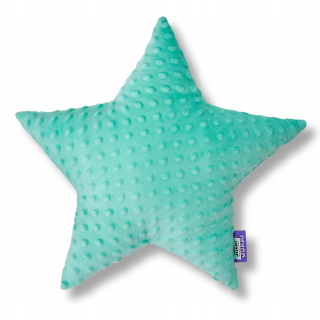 Detský dekoračný vankúš - Minky Star vankúš - Mint Minky