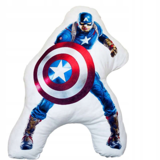 Detský dekoračný vankúš - Vankúšový maskot kapitán Amerika Avengers