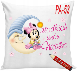 Detský vankúš - Vankúš s menom Mouse Minnie Mennie Meno