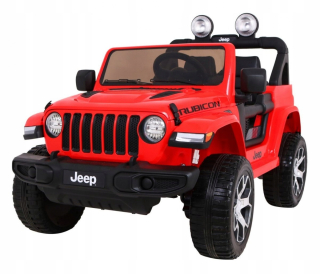 Elektrické autíčko pre  deti - Vozidlo jeep wrangler rubicon červená