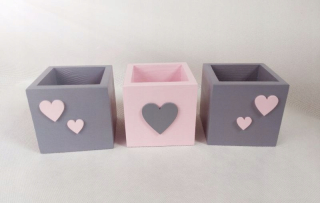 Kontajner, organizátor, pastelky set 3 ks
