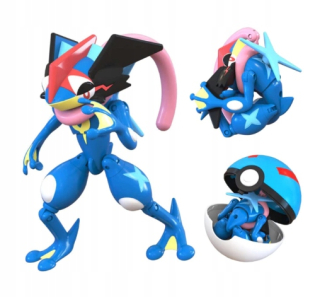 Pokemon -  Pokeball Clip + skladacia figurína Pokemon Greninja