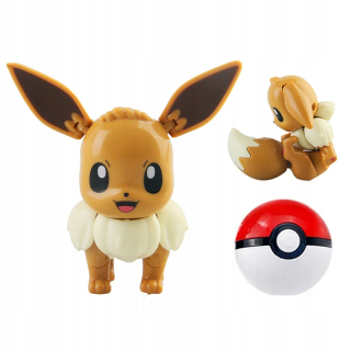 Postavička - Pokeball Pokemon Go + eevee skladacia figurína
